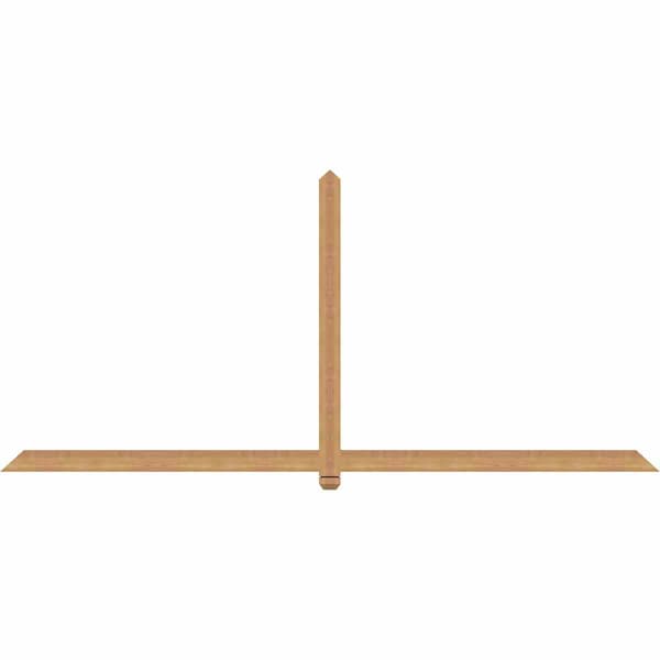 Ekena Millwork Eugene Smooth Timber Gable Bracket, Western Red Cedar, 108"W x 49"H x 1 1/2"D x 3 1/2"F, 11/12 Pitch GBW108X49X0204EUG00SWR - main